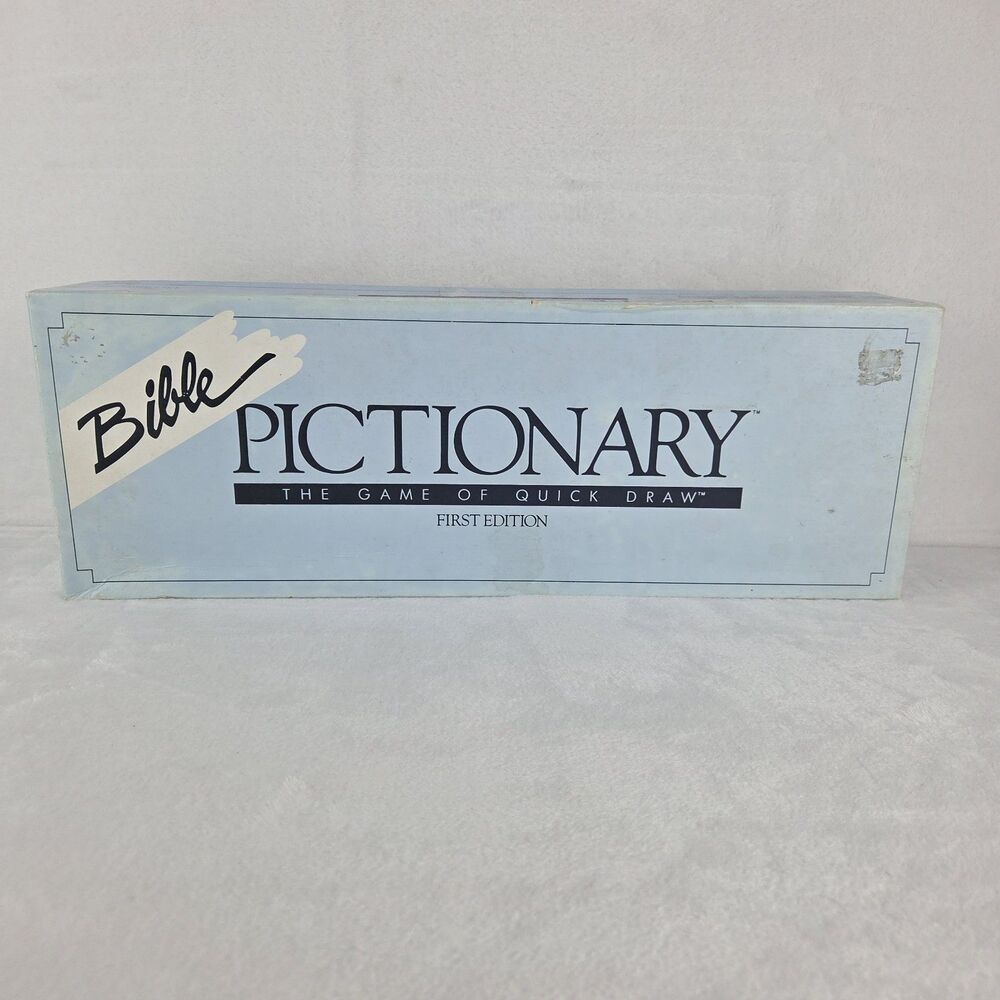 Vintage 1987 Bible Pictionary First Edition Complete Board Game Quick Draw